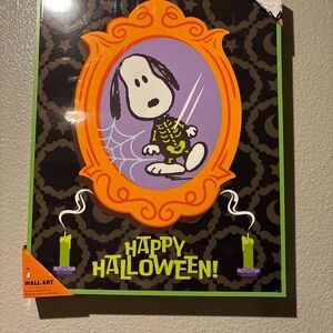 Peanuts Halloween Art Print - Orange, Purple, Green, Black